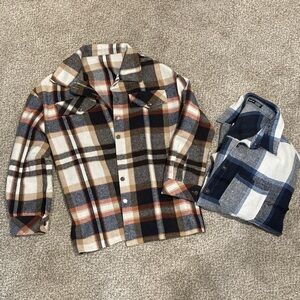 SHEIN flannel Shacket set of 2
